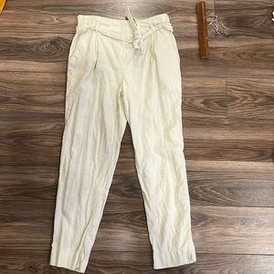 Beige Linen Pants